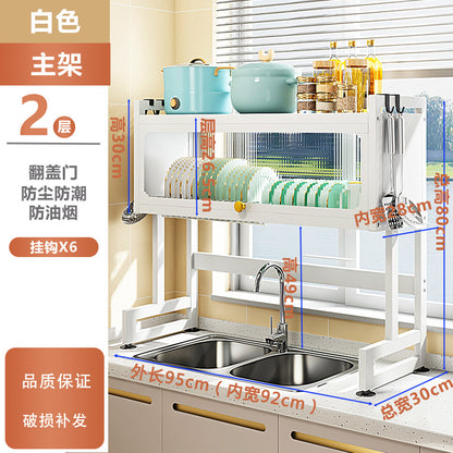 Multi-Functional Kitchen Sink Organizer Rack for Dishes
