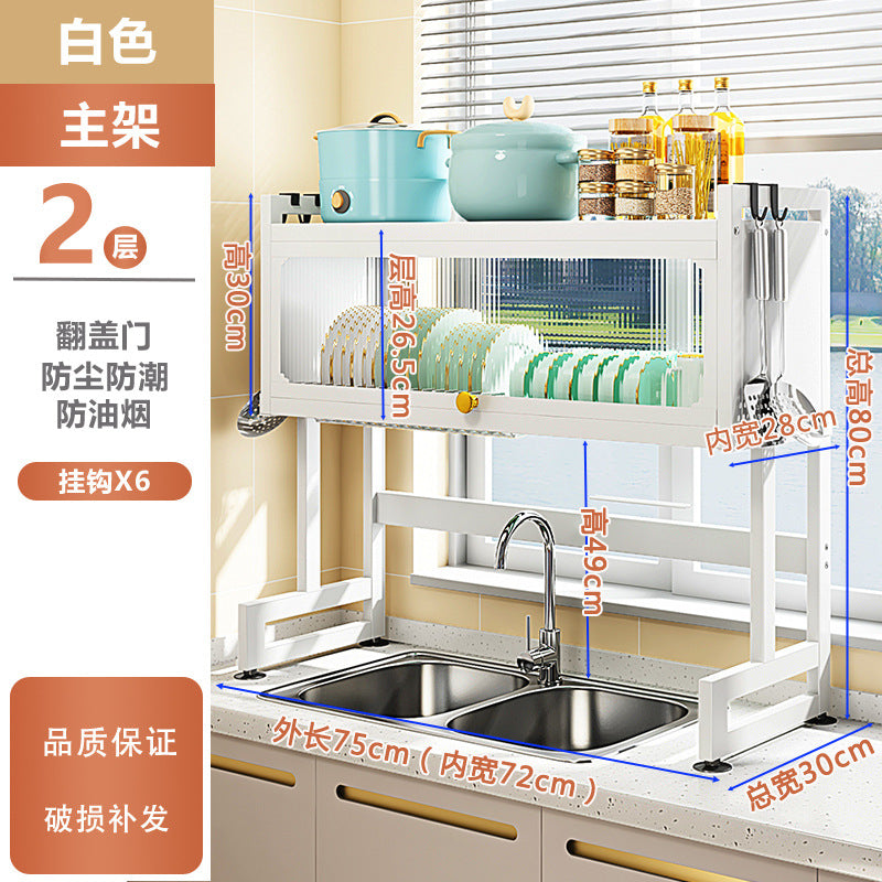 Multi-Functional Kitchen Sink Organizer Rack for Dishes