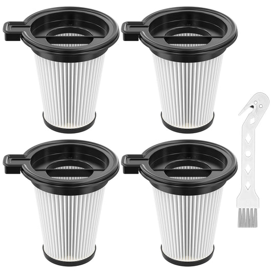 4 Pack Replacement Filters Compatiable with Wyze Cordless Vacuum Cleaner Removable and Washable HEPA Filter Accessories Part Set with 1 Cleaning Brush for Wyze Handheld Cordless Vacuum Cleaner