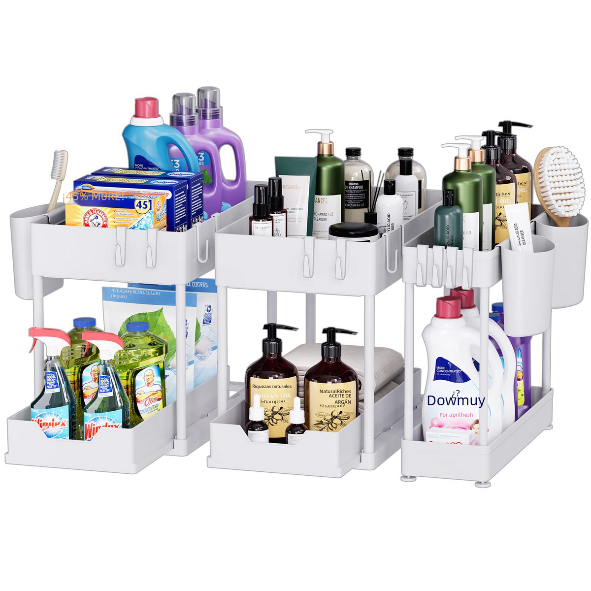 3-Piece Under-Sink Storage Organizer for Bathroom