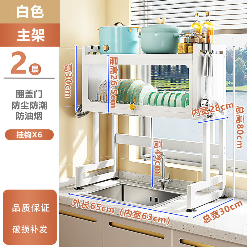 Multi-Functional Kitchen Sink Organizer Rack for Dishes