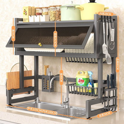 Multi-Functional Kitchen Sink Organizer Rack for Dishes